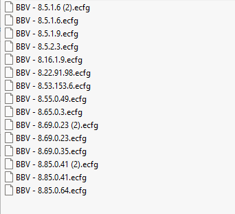 BBV ecfg files